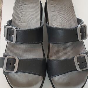 Dansko Charcoal Double Strap Sandals
